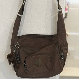 Kipling Taupe Zippered Bag